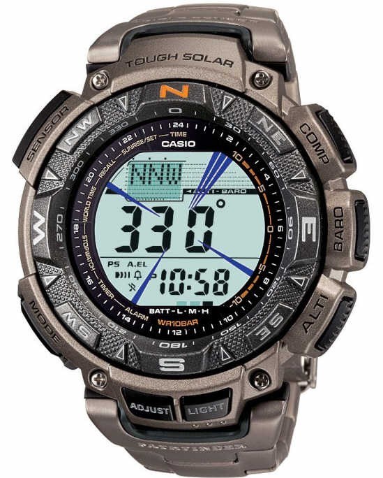 Titanium Casio Protrek Solar Power Watch