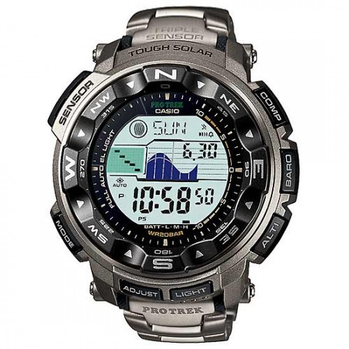 Titanium Casio Protrek Solar Power Coamp