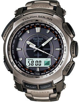 Titanium Casio Protrek Triple Sensor Sol