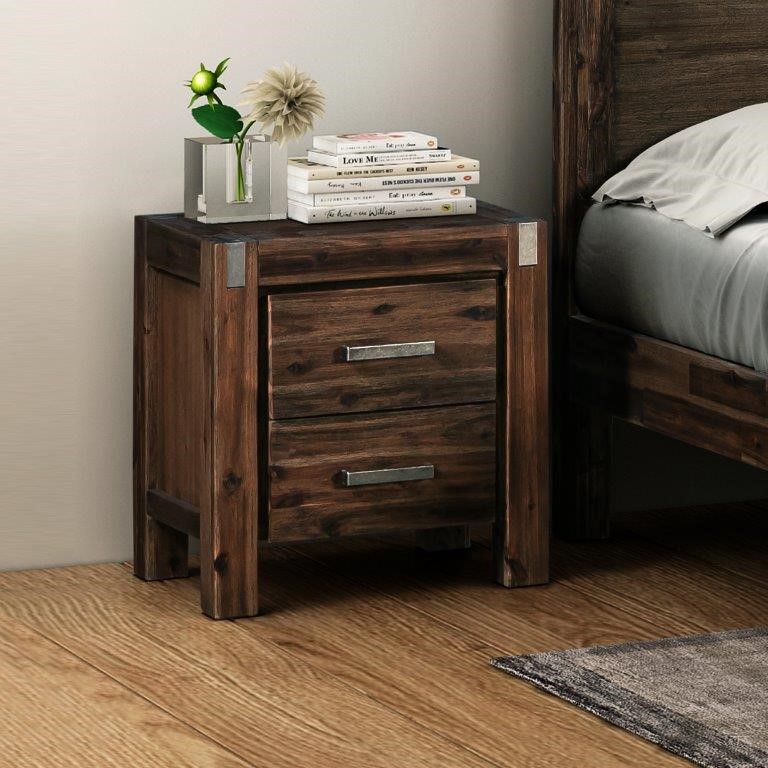 Bedside Table 2 drawers Night Stand in S
