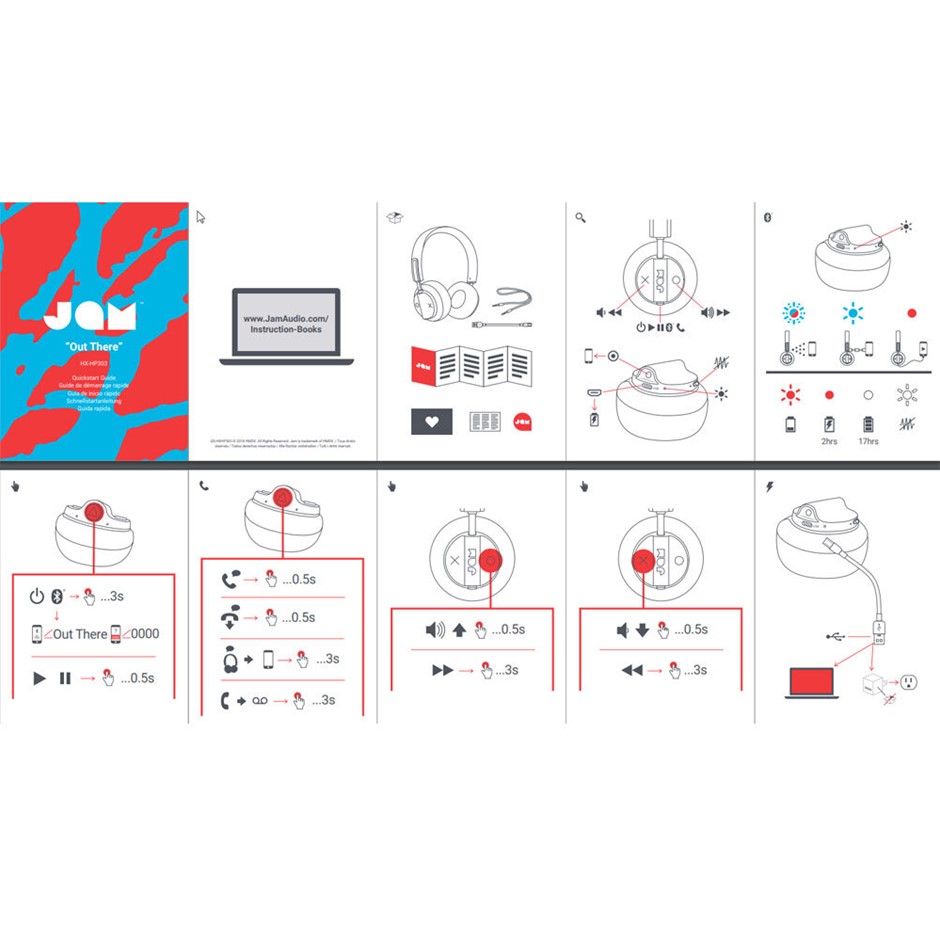 Buy Jam Out There Bluetooth Headphones Grey Grays Australia