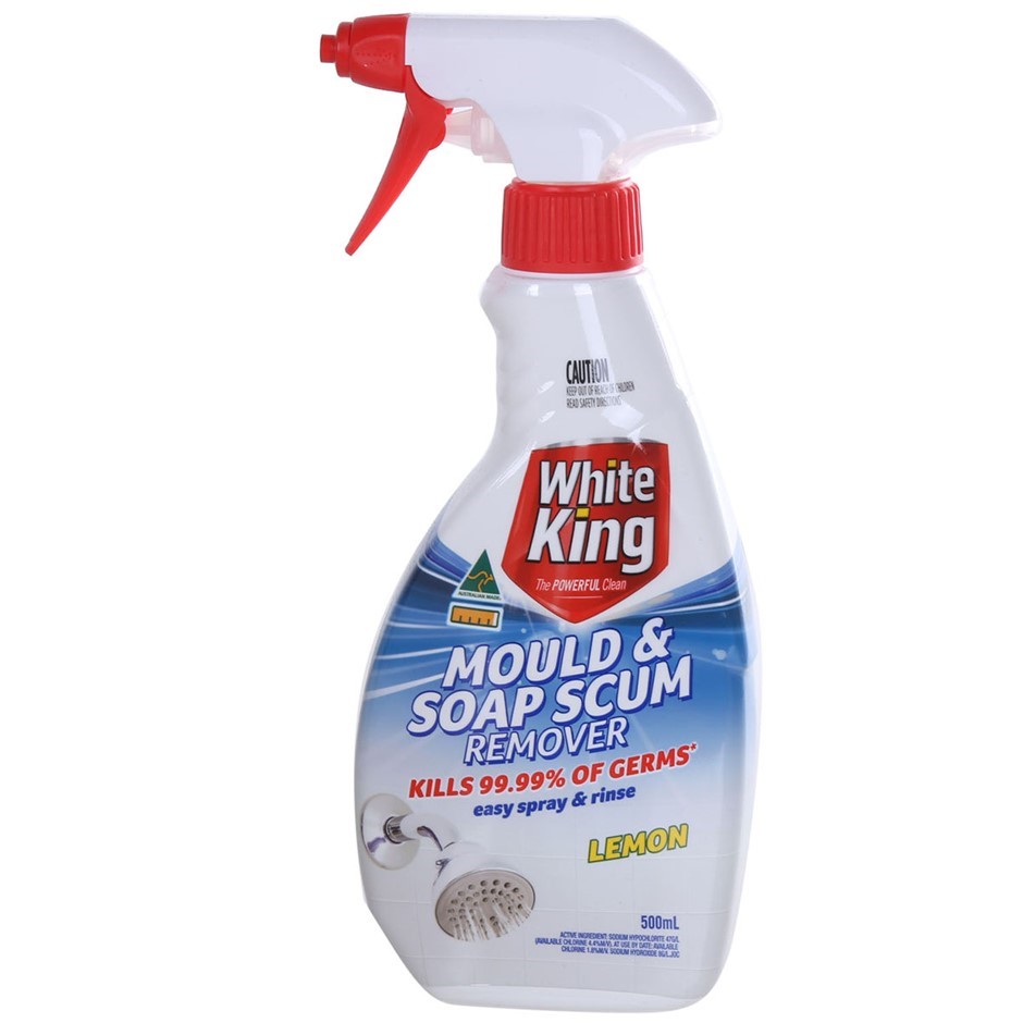 6 x WHITE KING Mould & Soap Scum Remover (Lemon) 500ml. (SNCC70060