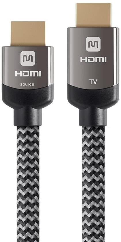 Monoprice HDMI High Speed Active Cable - 50 Feet - Gray, 4K@60Hz, 18Gbps, H