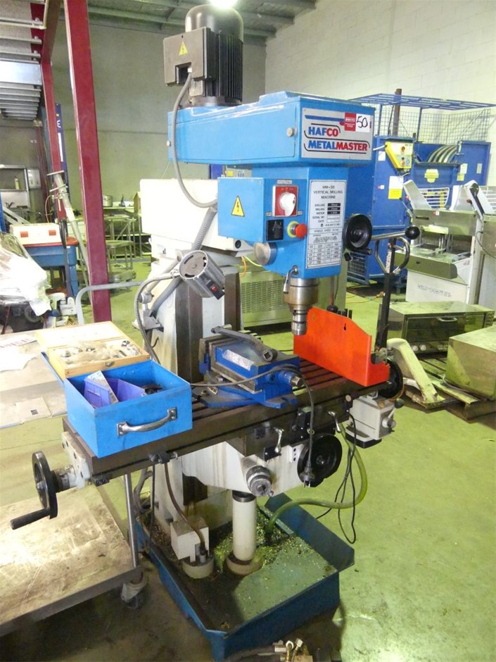 Hafco Metal Master HM50 Verticle Milling Machine Auction (00505042880