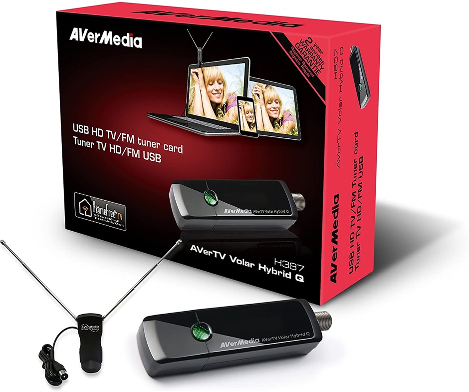 AVerMedia AVerTV Volar Hybrid Q, USB TV Tuner, Clear QAM HDTV & FM