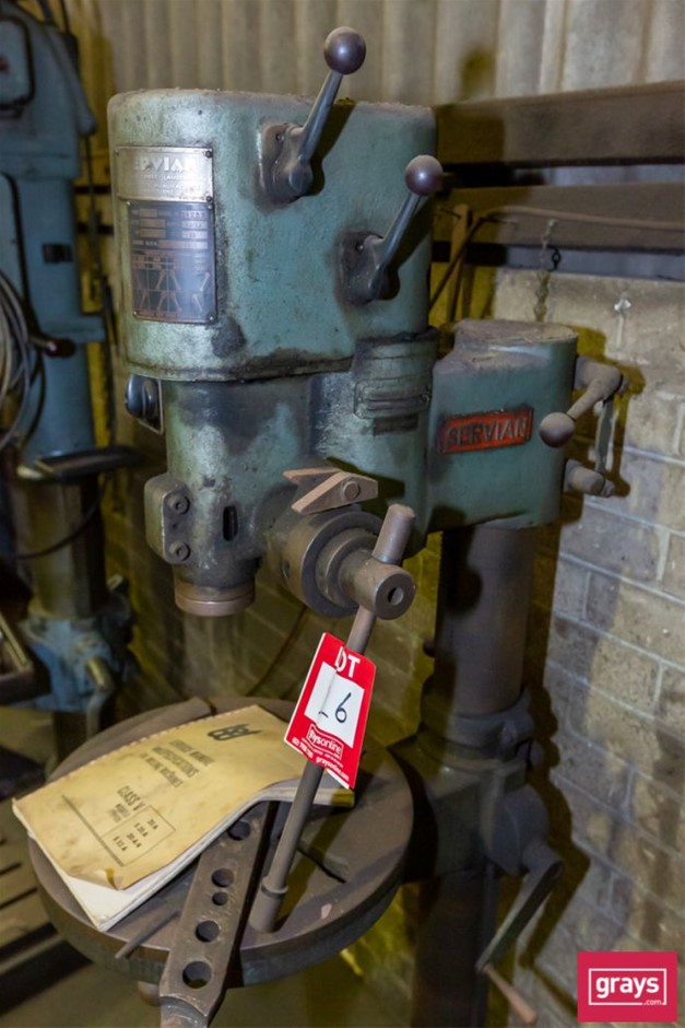 Servian CS30/2 Pedestal Gear Head Drill Press Auction (00265043850) Grays Australia
