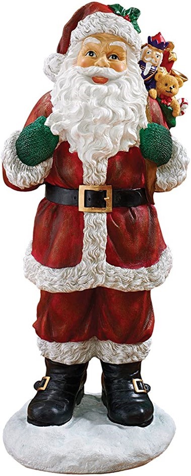 DESIGN TOSCANO EU28288 A Visit From Santa Clause Holiday Statue, Resin, Col