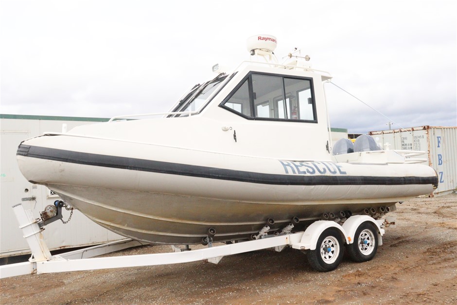 Naiad / Marlin Broadbill RIB Boat Twin 115hp 4 Stroke Auction (0001