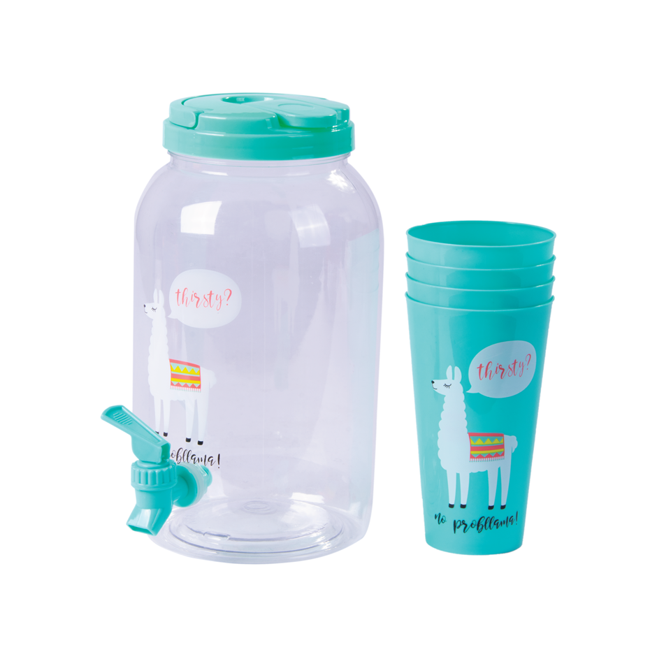 3.8L Drink Dispenser w/ 4 Cup Beverage P