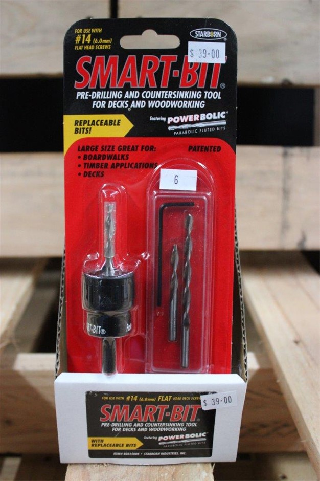 NEW IN PACK SMART BIT #14 PRE-DRILLING AND COUNTERSINKING TOOL Auction ...