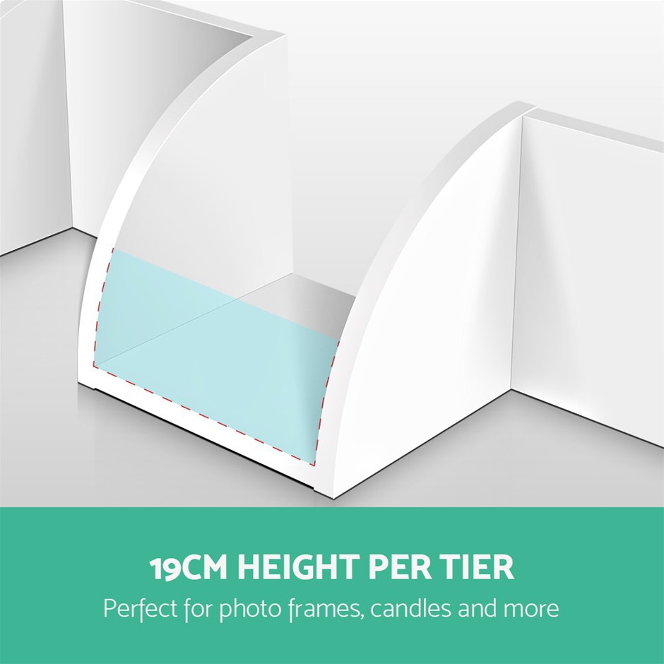 Buy Artiss 5 Tier Corner Wall Shelf White Grays Australia