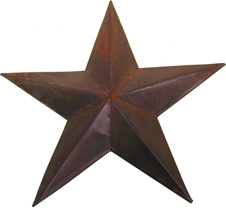 Craft Outlet Inc 36" Rustic Tin Star Wall Décor Auction (00012186124