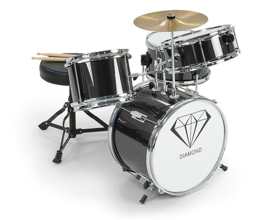 Children's 4pc Drum Kit - Black