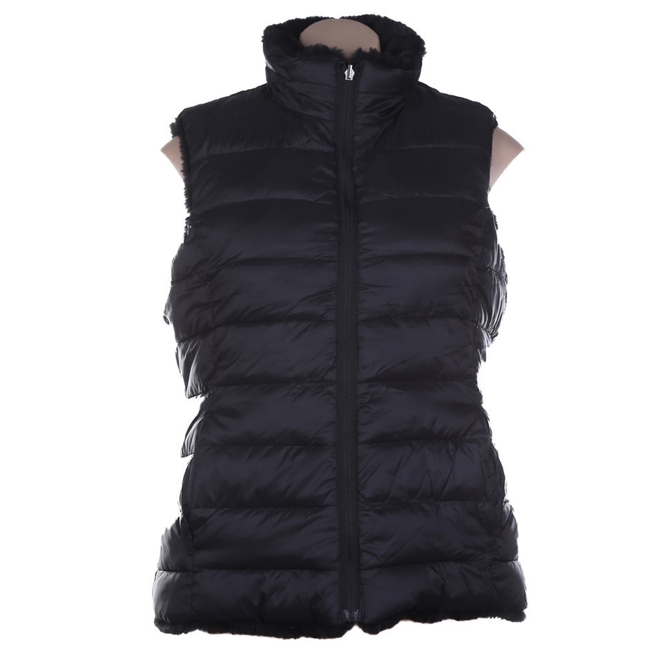 WEATHERPROOF Women's Reversible Faux Fur Lined Sleeveless Puffer Vest, Size