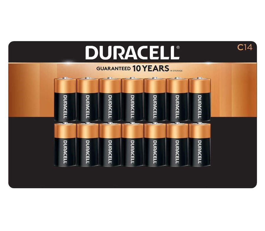 DURACELL 14pk C14 Alkaline Batteries. N.B. Not in original packaging ...