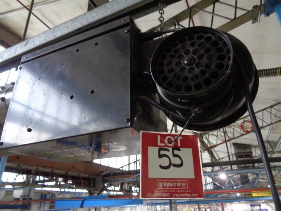 Gas Workshop Heater, Celmec Heat Ray, Model UP6, Approx. Length 6m, Power S  Auction (0055-3019691) | Grays Australia