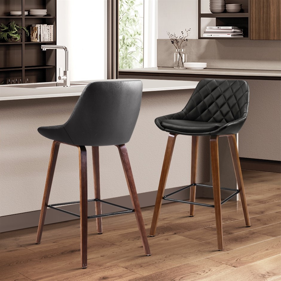Artiss 2x Kitchen Bar Stools Wooden Stoo