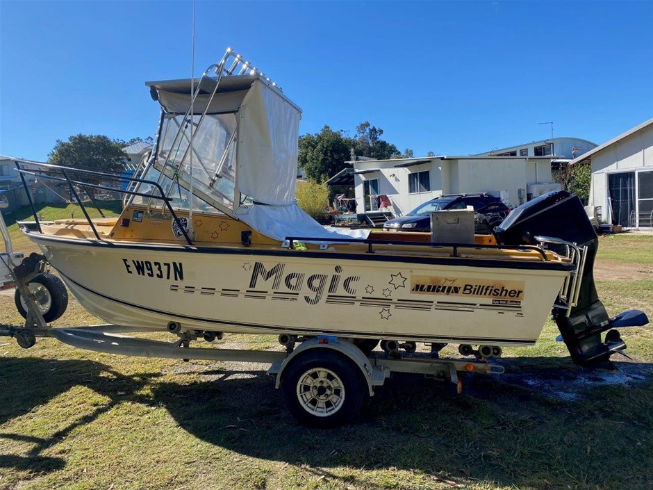 MARLIN BILLFISHER 5.45M HALF CAB RUNABOUT Auction (000110080539) Grays Australia