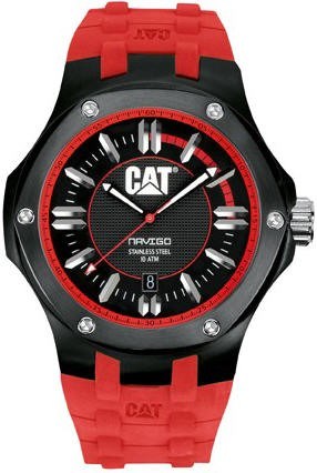 Men's Red Caterpillar CAT Navigo Watch A