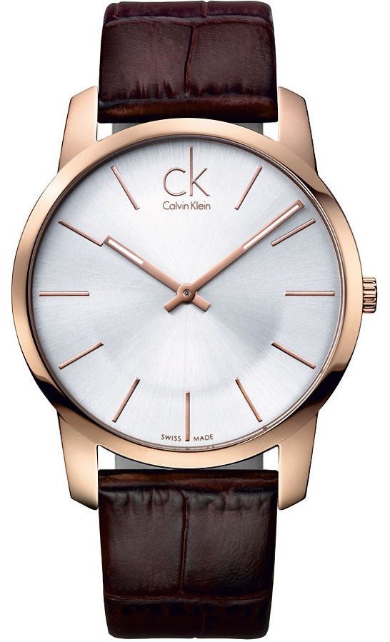 Men s Rose Gold Calvin Klein ck City Watch K2G21629