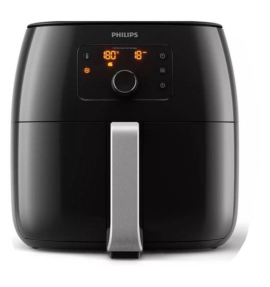 PHILIPS Twin Turbostar Digital AirFryer, Model HD9742/93, Black. N.B. Minor Auction