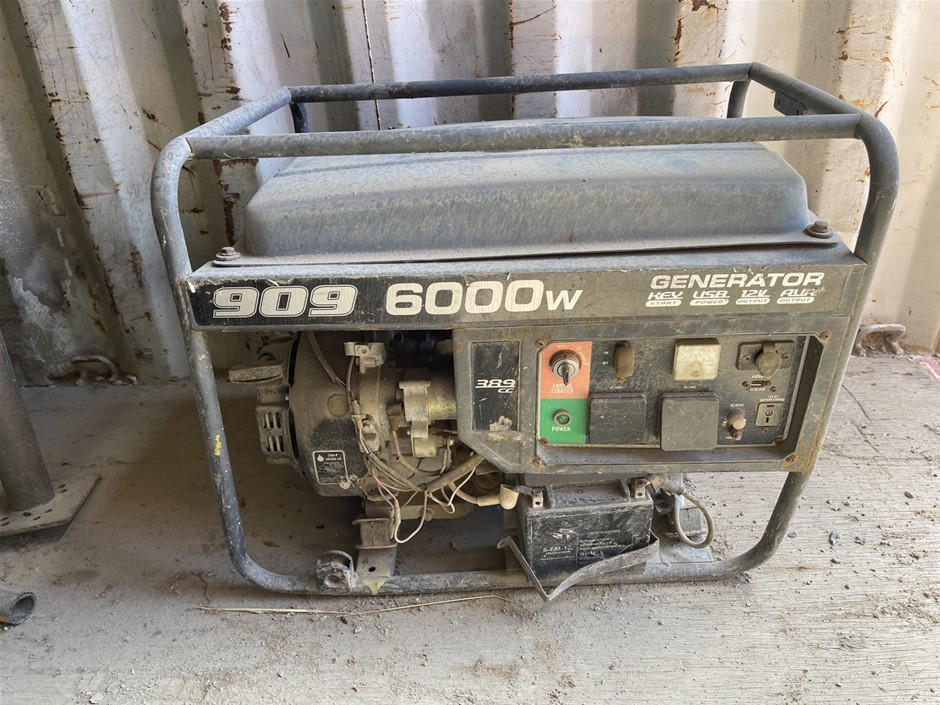 909 6000w Generator Auction (0009-7033720) | Grays Australia