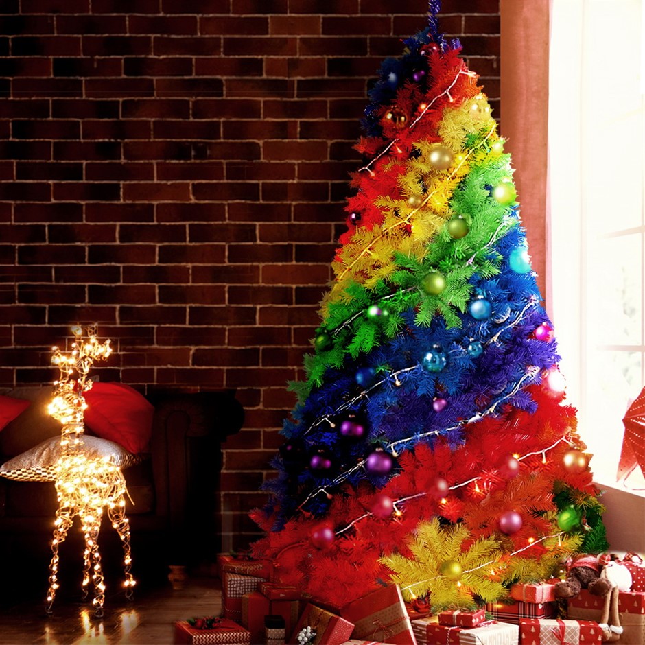 Christmas Tree 2.1m - Rainbow