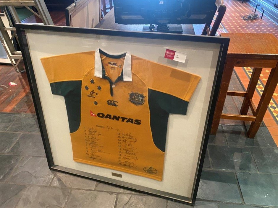 Signed best sale wallabies jersey