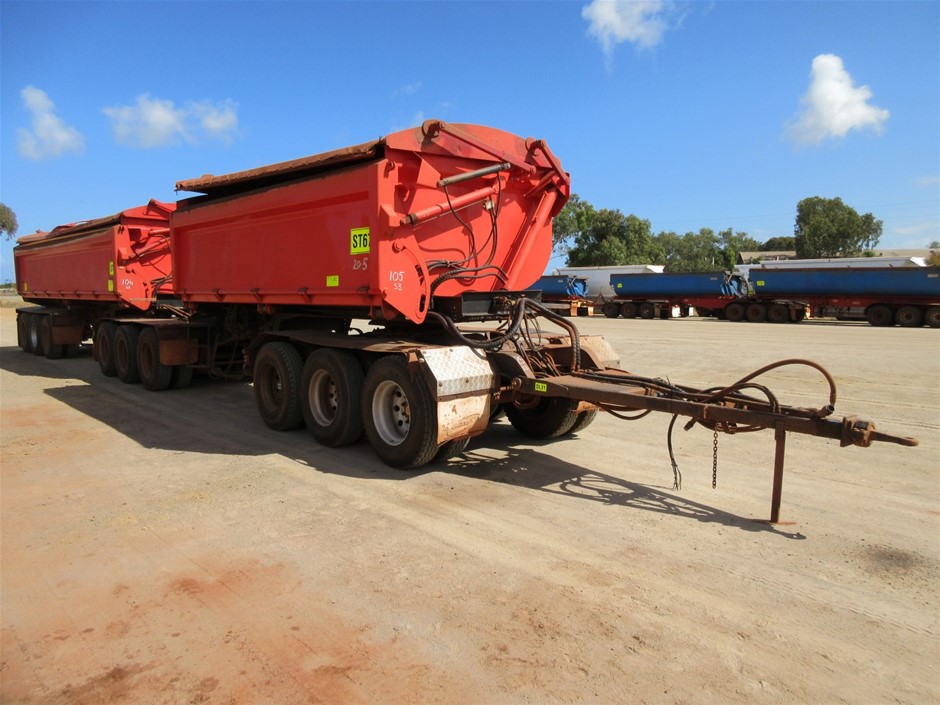2010 RWT TriAxle A & B Side Tipper & Dolly Combination Auction (00079026339) Grays Australia
