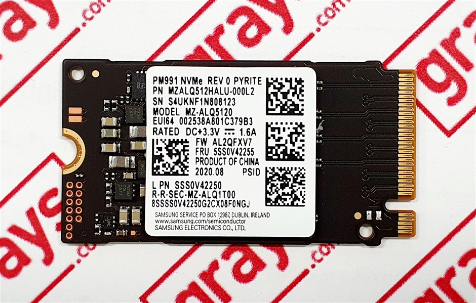 SAMSUNG PM991 512GB M.2 NVMe 2242 PCIe Solid State Drive Auction (0038 ...