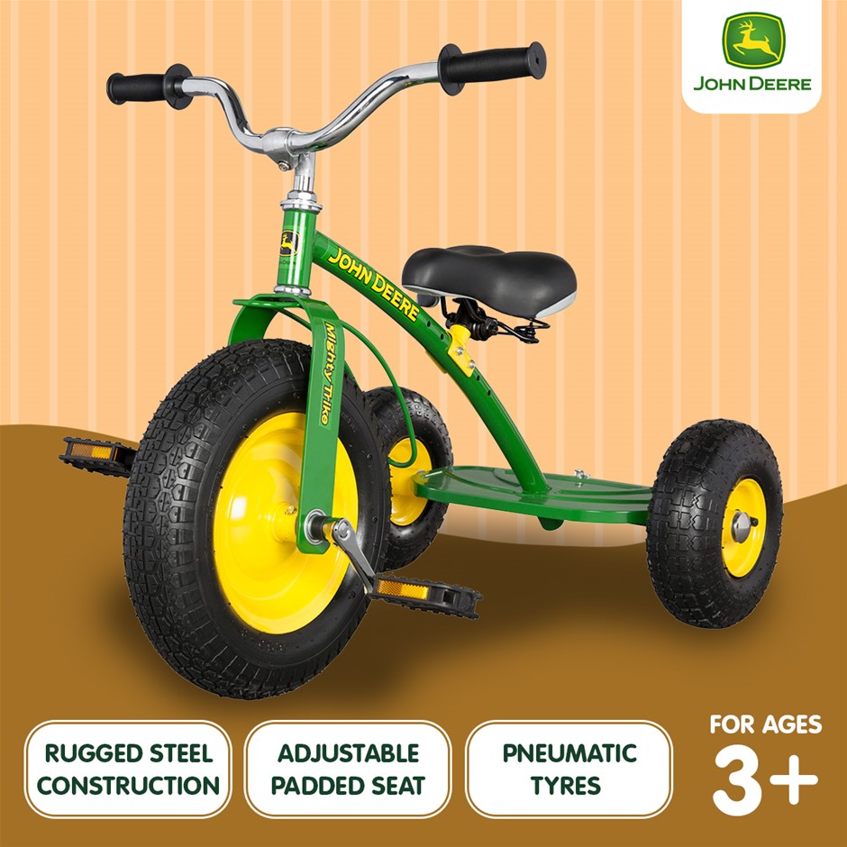 John deere mighty store trike ride on