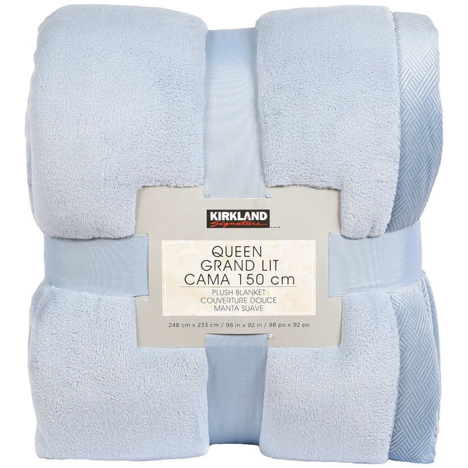 Kirkland signature plush online blanket queen