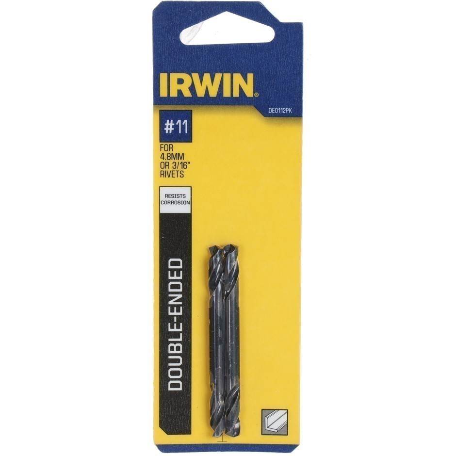 20 x Packs of 2 IRWIN Double- End HSS Black Oxide Coated Drill Bits #11 for