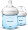 PHILIPS Avent Natural Baby Bottles, 125ml, 2 Pack, Blue (SCF032/27).