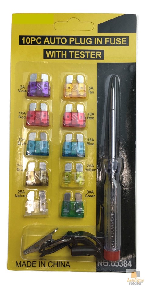 10pcs Auto Plug In Fuse with Tester Bike