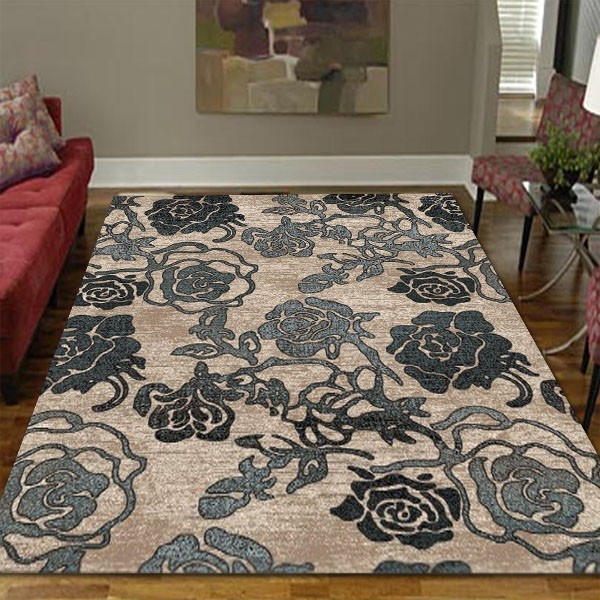 Rose Garden Rug - Beige - 170x120cm