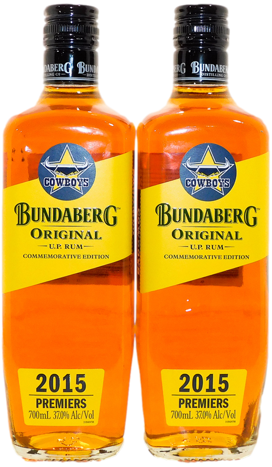 Bundaberg Original O.P. 2015 Premiers Cowboys Rum (2x 700mL) Auction