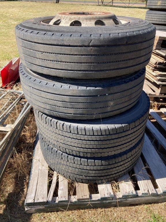 11x Truck Tyres and Steel Rims Auction (0017-5047790) | Grays Australia