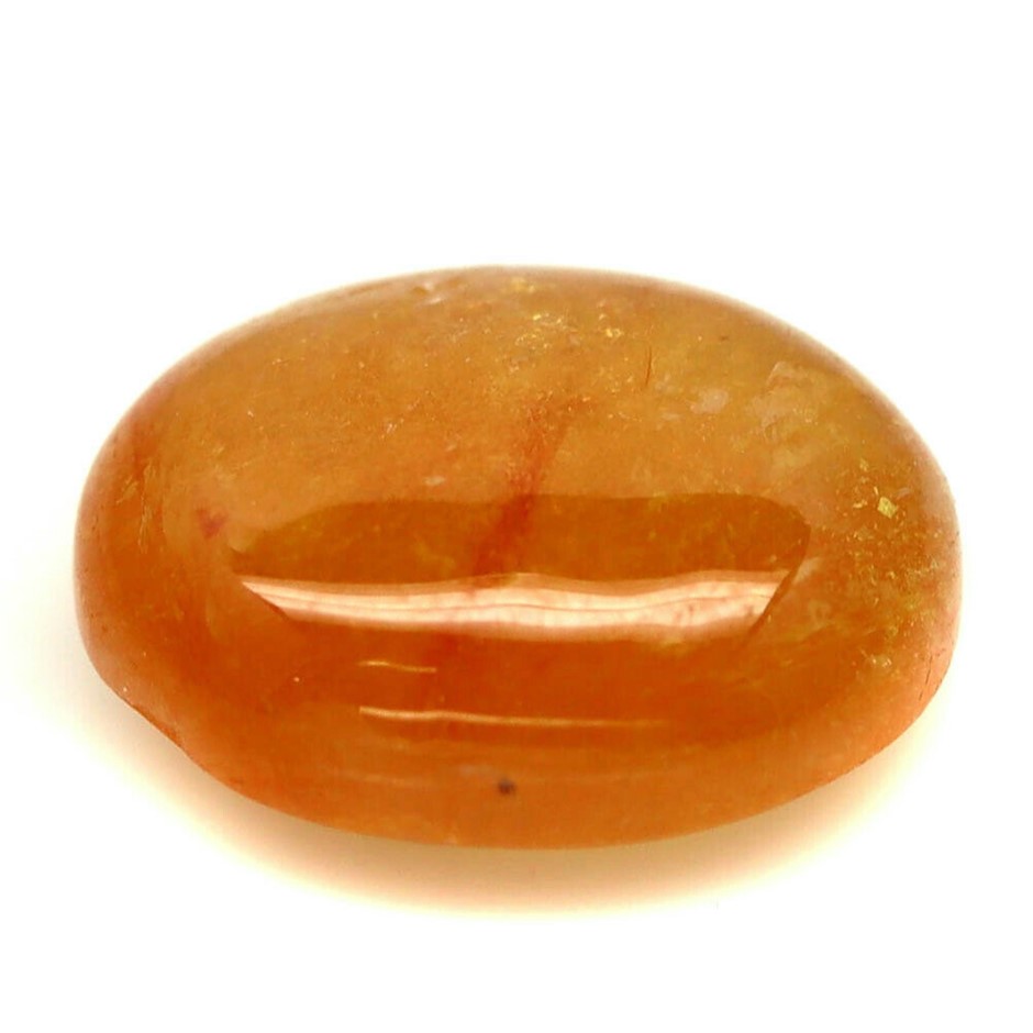 9.28ct Oval Cabochon Cut Glass Filled Yellow Sapphire Gemstone - 1 Pc ...