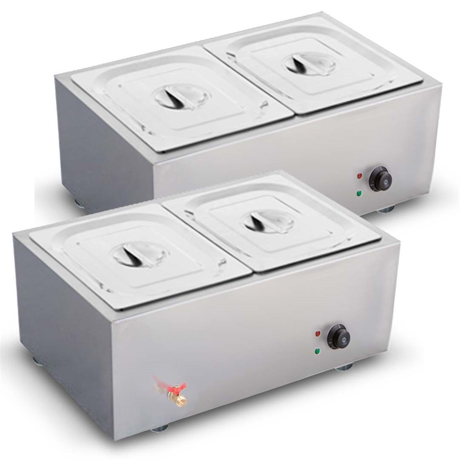 SOGA 2X SS Electric Bain-Marie Food Warm