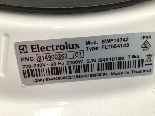 electrolux 7kg washing machine ewf14742