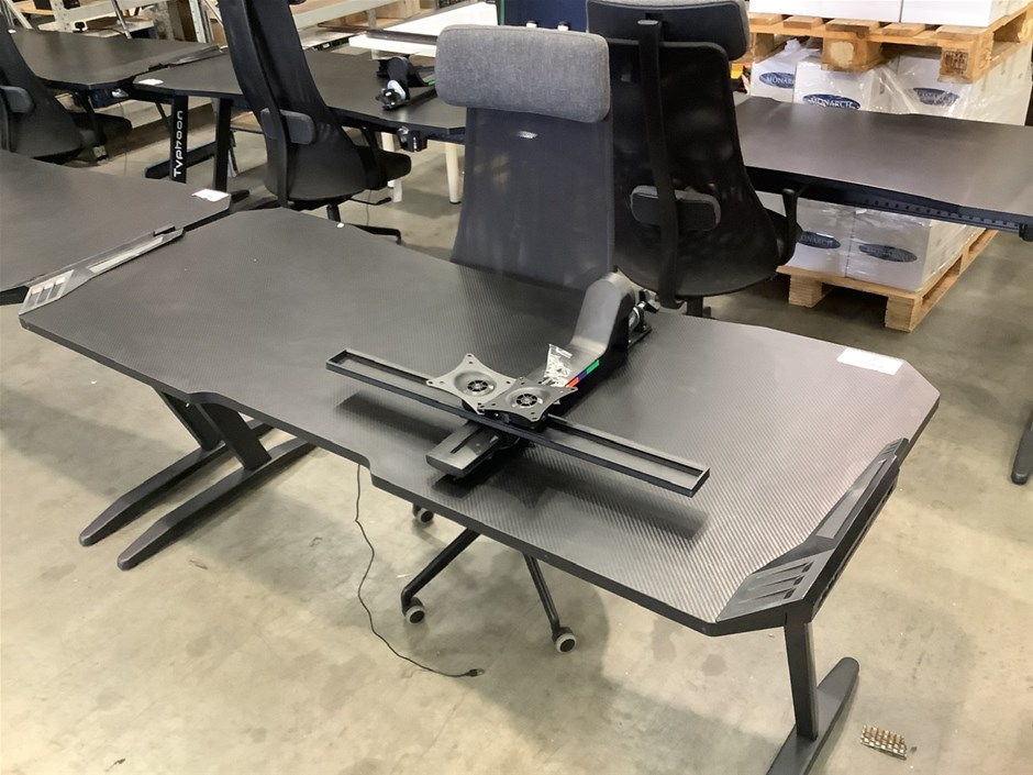 Typhoon LED Light up Gaming Desk Auction (00219030266) Grays Australia