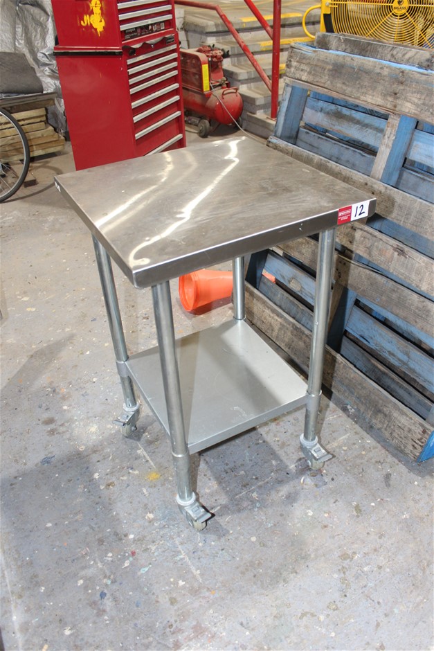 Mobile Stainless Steel Table with Under Shelf Auction (0012-5048025 ...