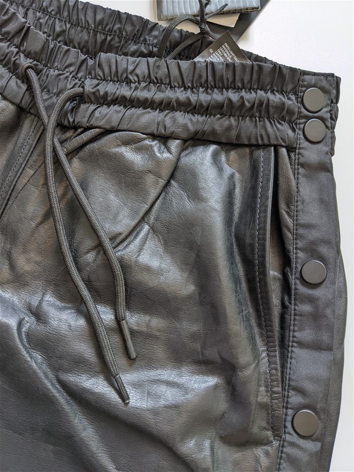 H&m women's hot sale leather pants