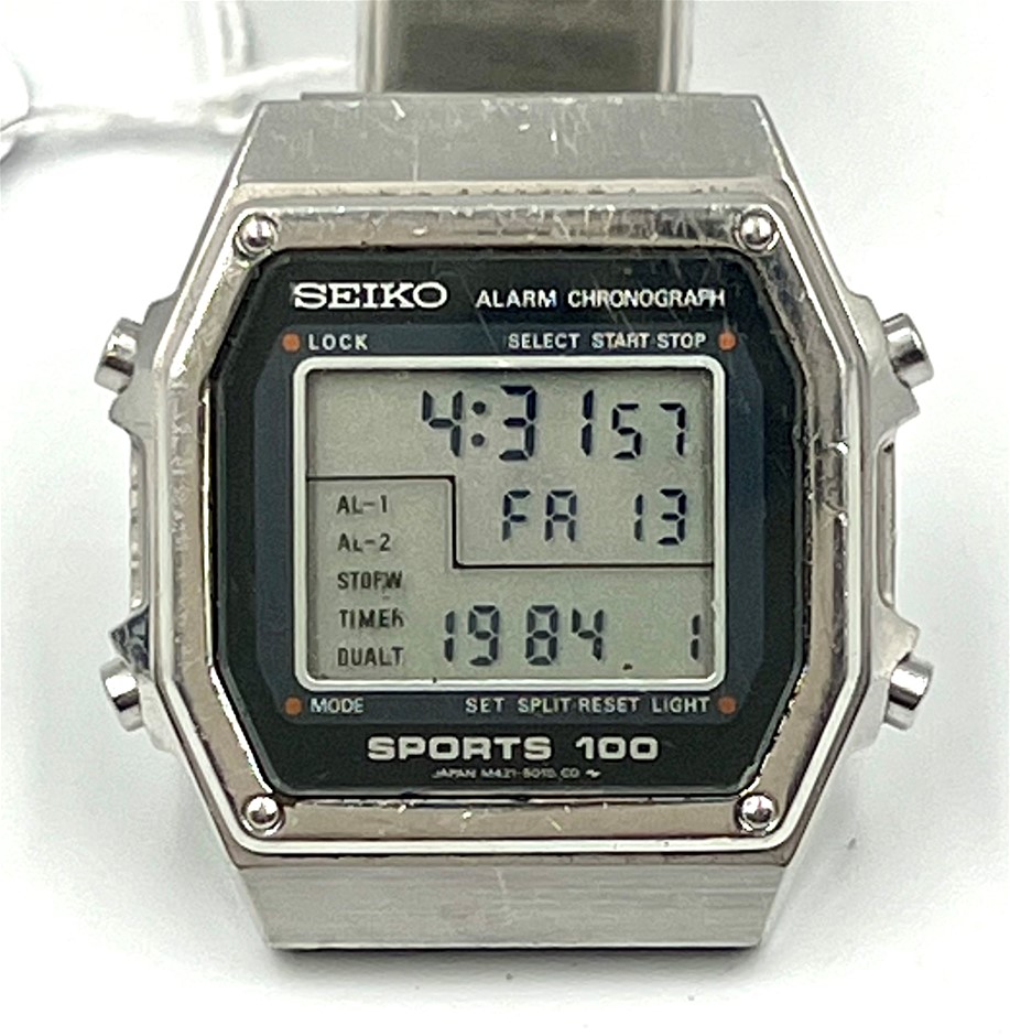 Seiko sports 100 store alarm chronograph