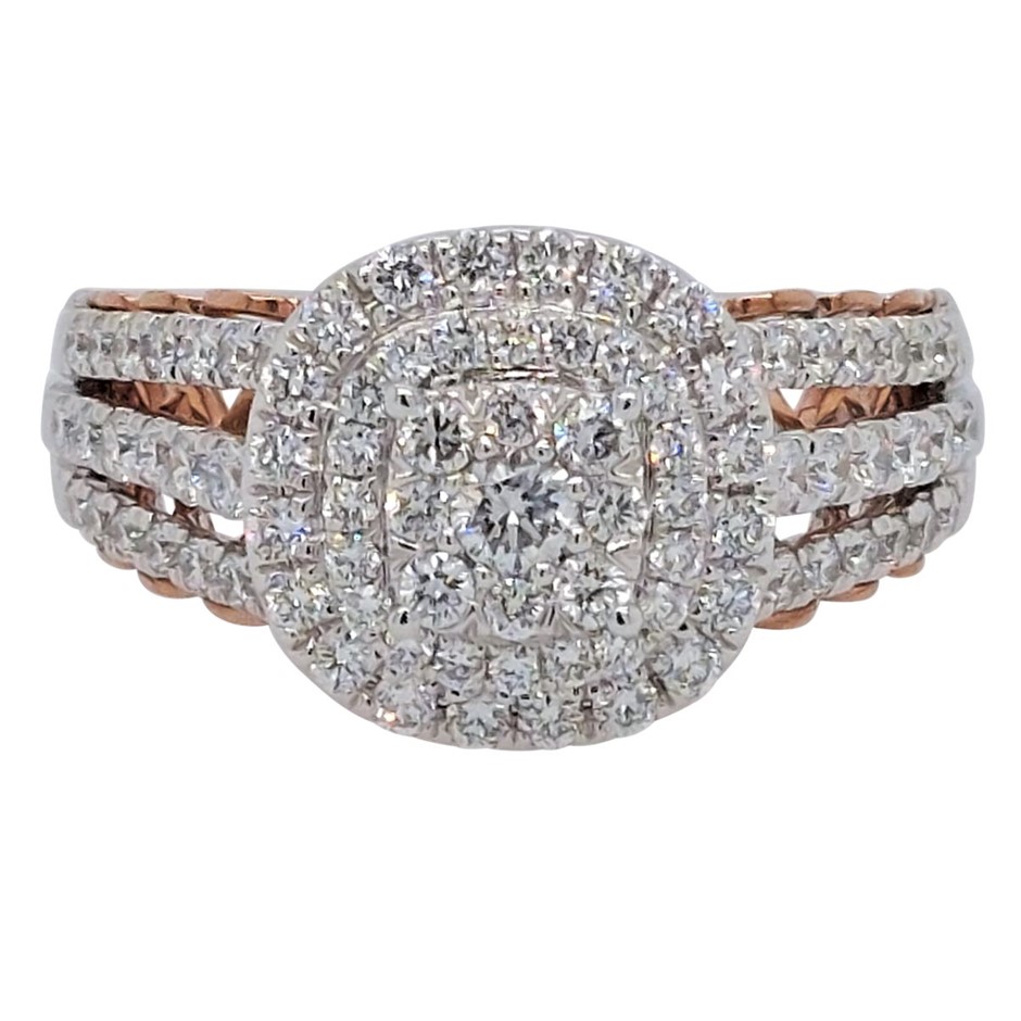 10ct White Gold, 1.00ct Diamond Ring