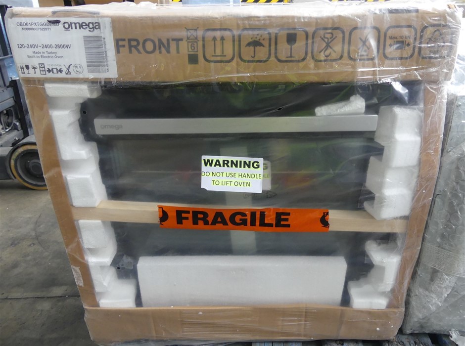 Omega 60cm 8function Pyrolytic Wall Oven Stainless Steel OBO61PXTGG