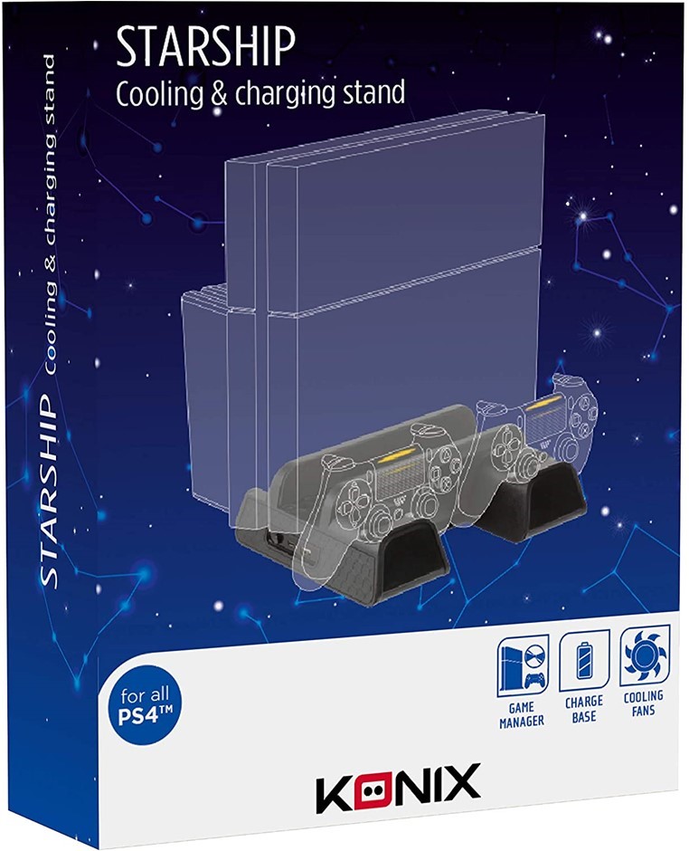 KONIX Starship Cooling & Charging Stand for PS4.