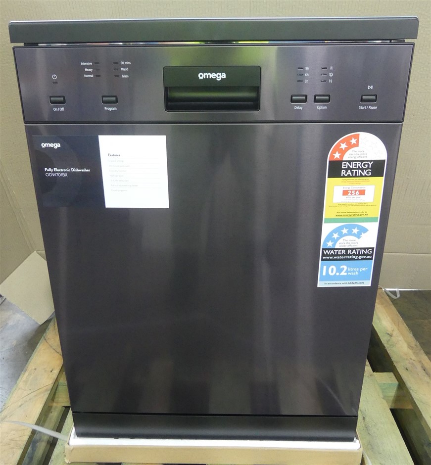 Omega 60cm Freestanding Dishwasher ODW701BX Auction (00562185856