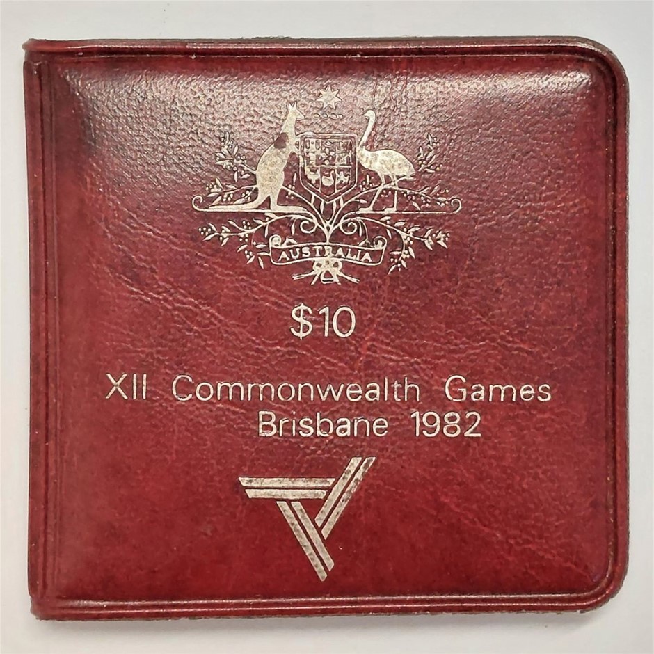 1982 XII Commonwealth Game Brisbane 10 Silver Coin Auction (00582543400) Grays Australia